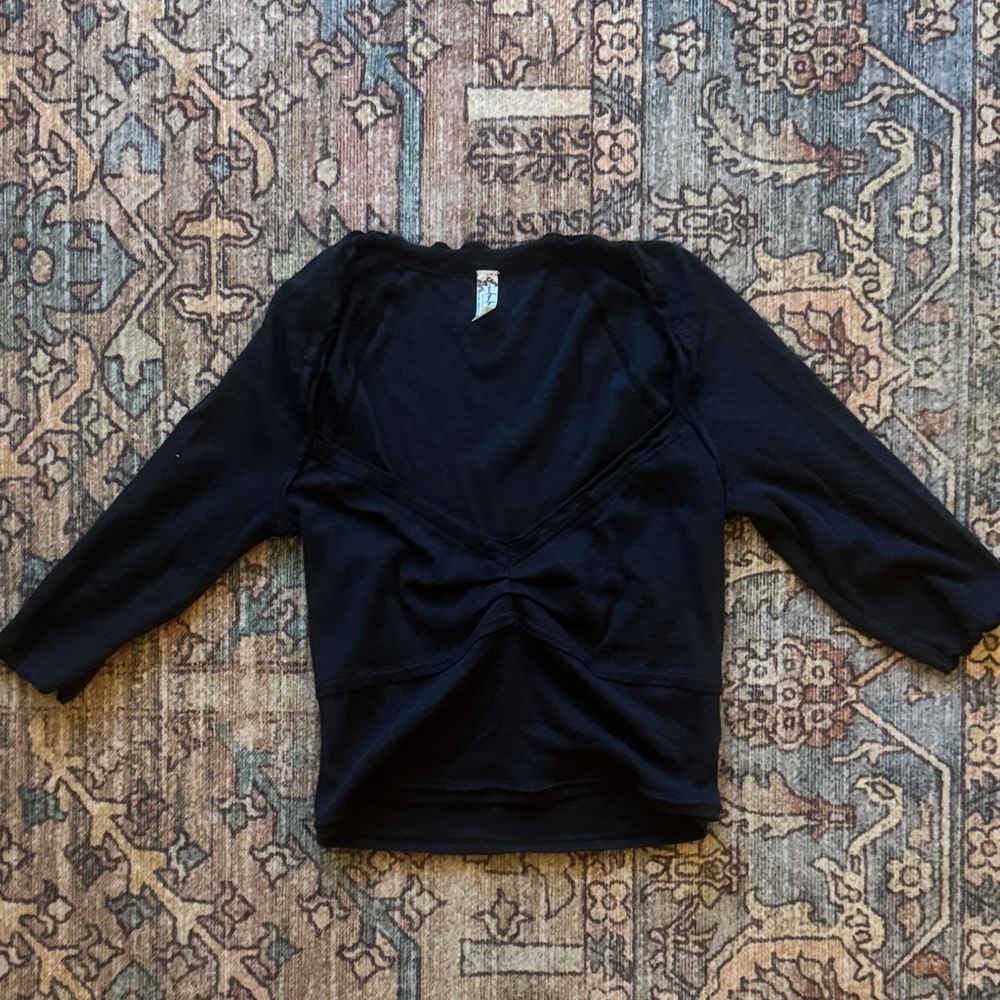 Free People Intimately Black Crop Top
